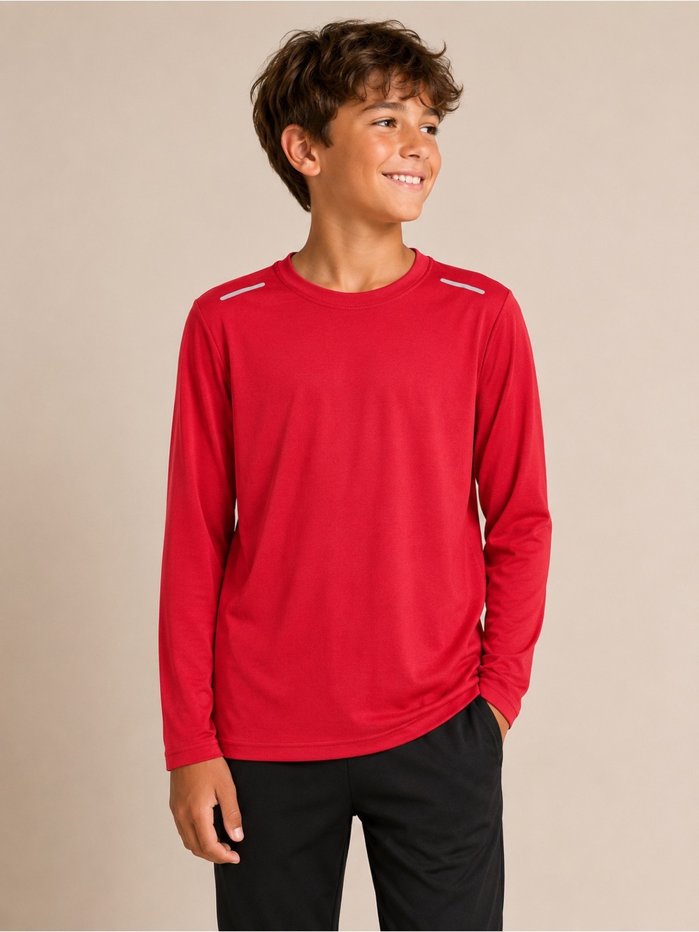 Russell Athletic Red Long Sleeve Performance Tee